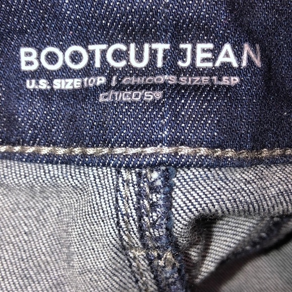 Chico’s size 1.5/10 Petite wide leg mid rise jeans - Picture 5 of 6